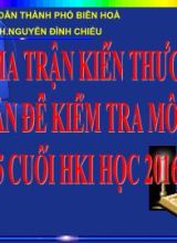 Ma trận đề kiểm tra cuối học kì I Toán lớp 5 - Năm học 2016-2017 - Trường Tiểu học Nguyễn Đình Chiểu